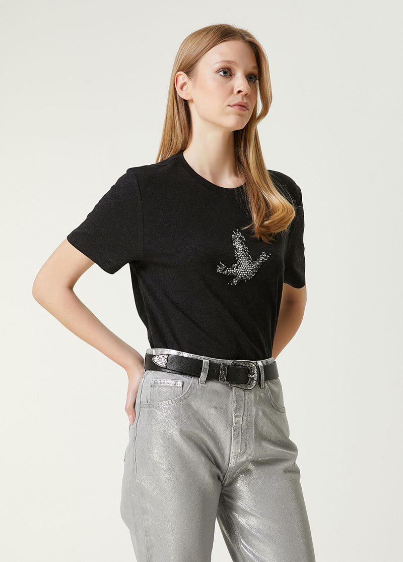 Beymen Club Logo Embroidered T-Shirt Anthracite