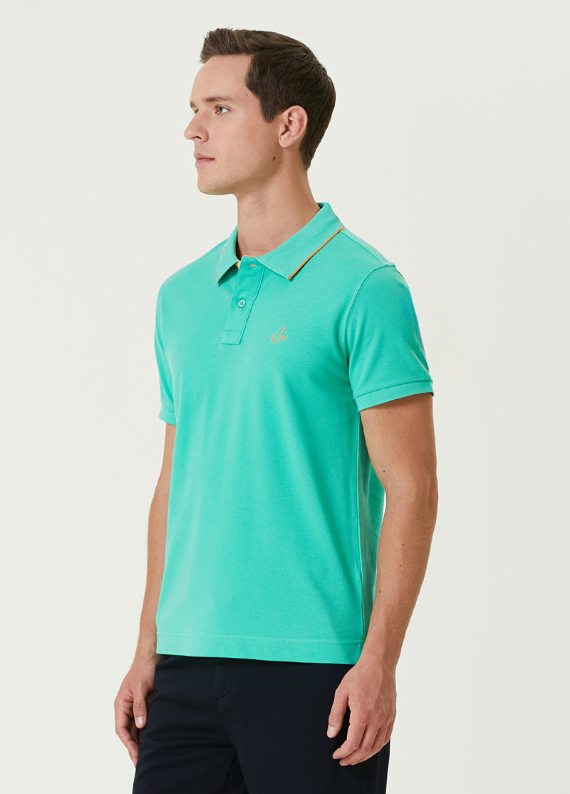 Beymen Club Men Slim Fit Polo Neck T-Shirt Green