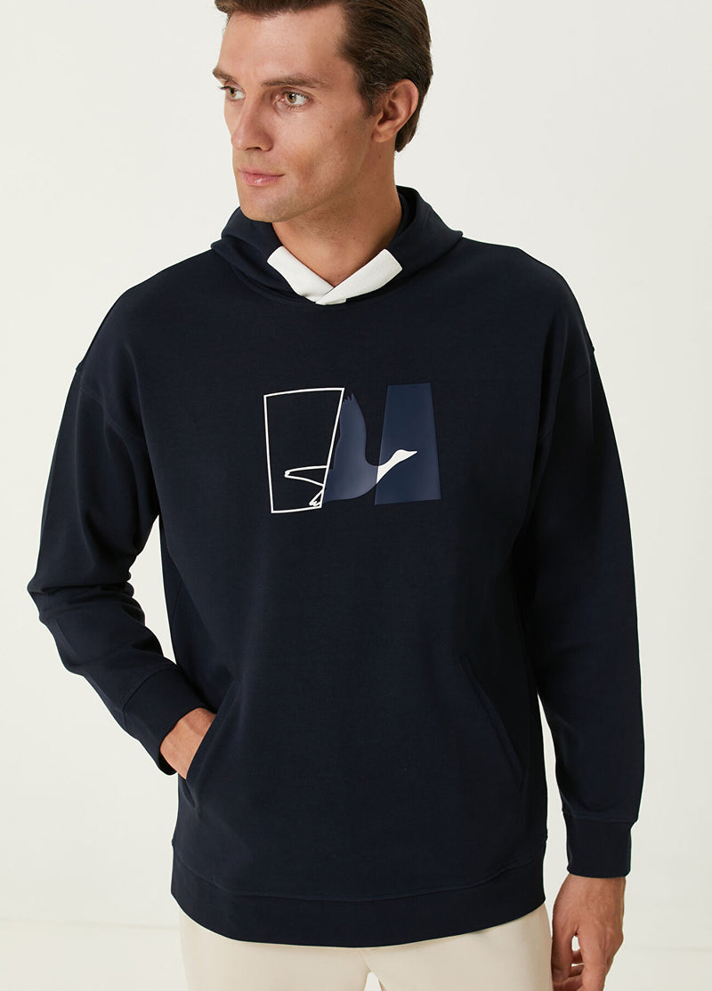 Beymen Club Men Hooded Sweatshirt Navy