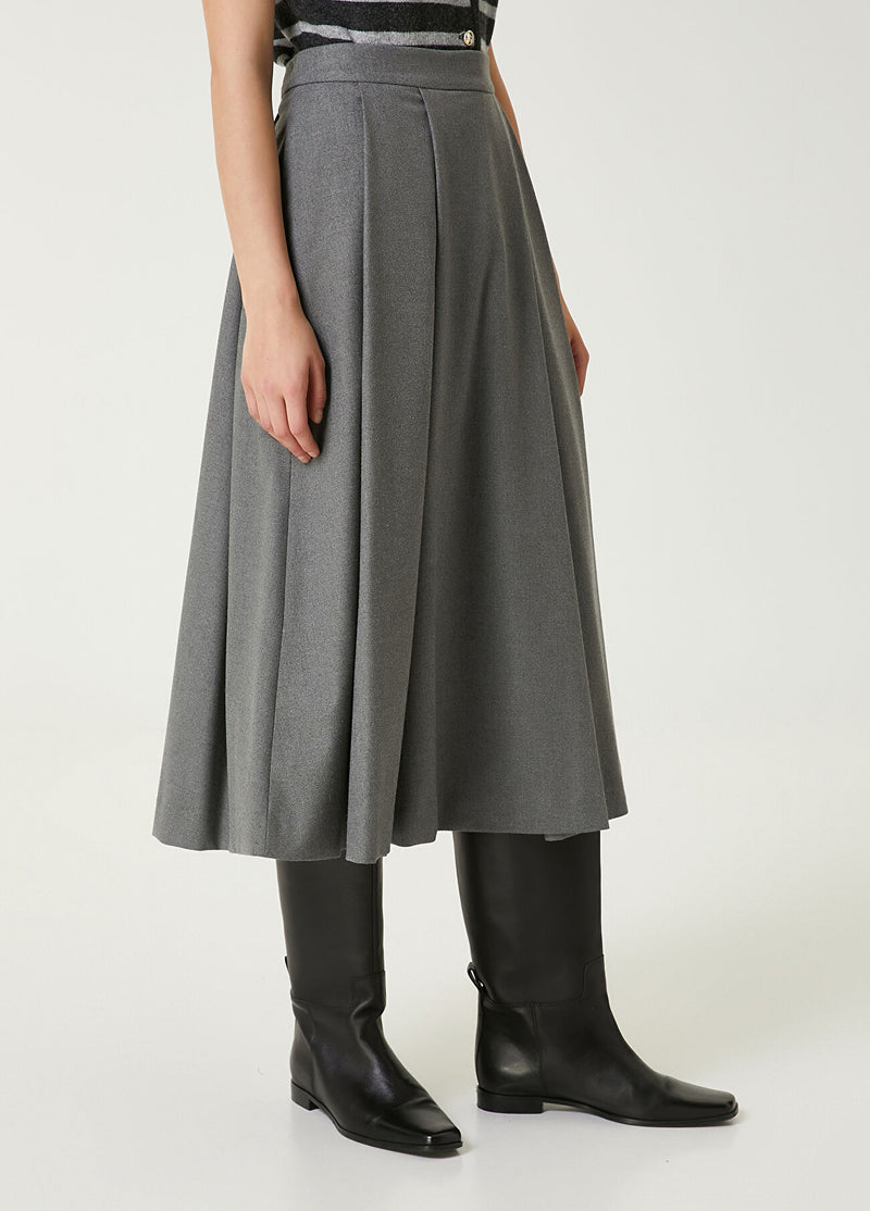 Beymen Club Volume Midi Skirt Gray