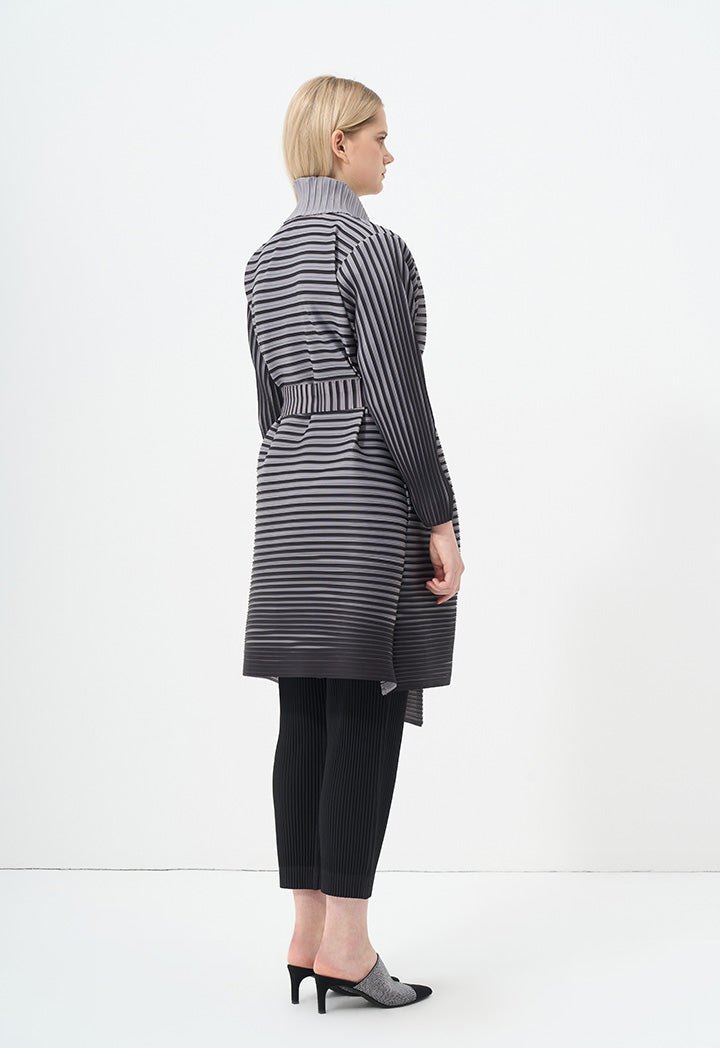 Choice Contrast Oversize Pleated Jacket Stripe