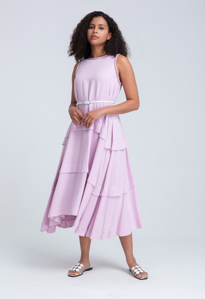 Choice Sleeveless Midi Dress Lilac