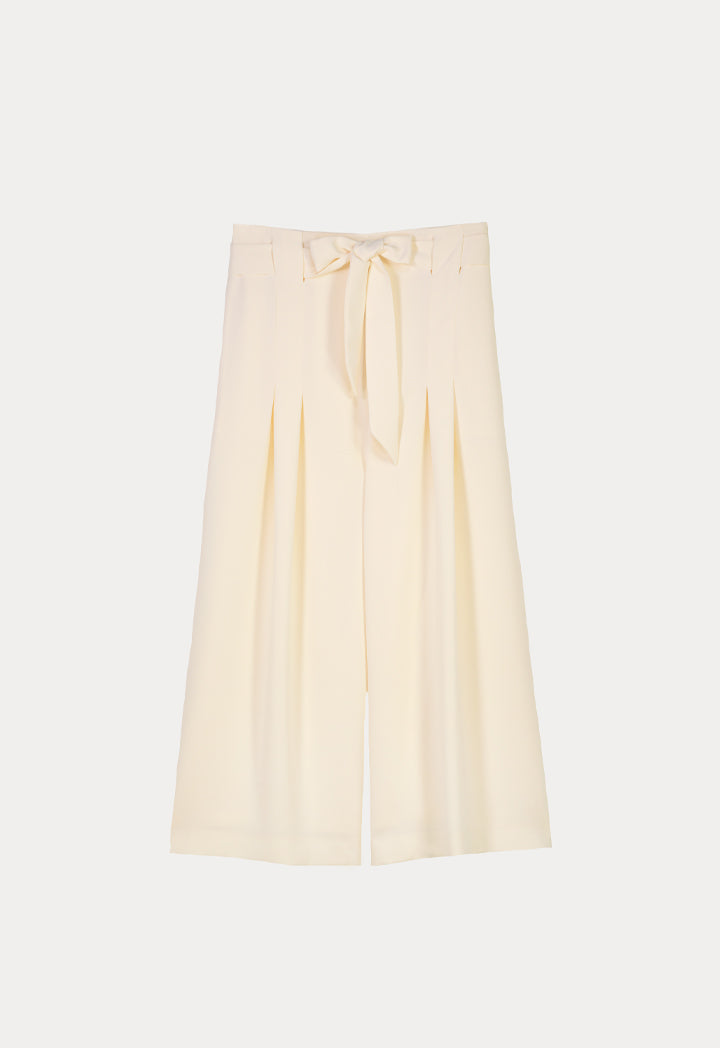 Choice Wide Leg Solid Soft Culottes Cream