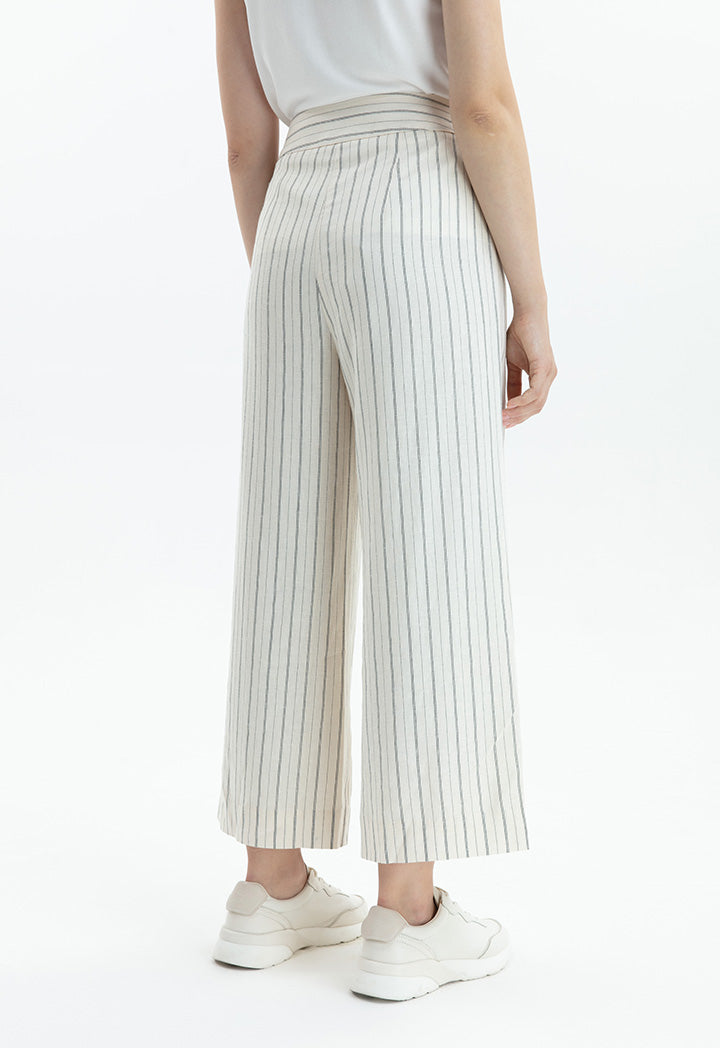 Choice Striped Pattern Trouser Creame / Black