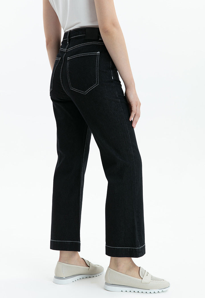 Choice Solid Wide Leg Trouser Black