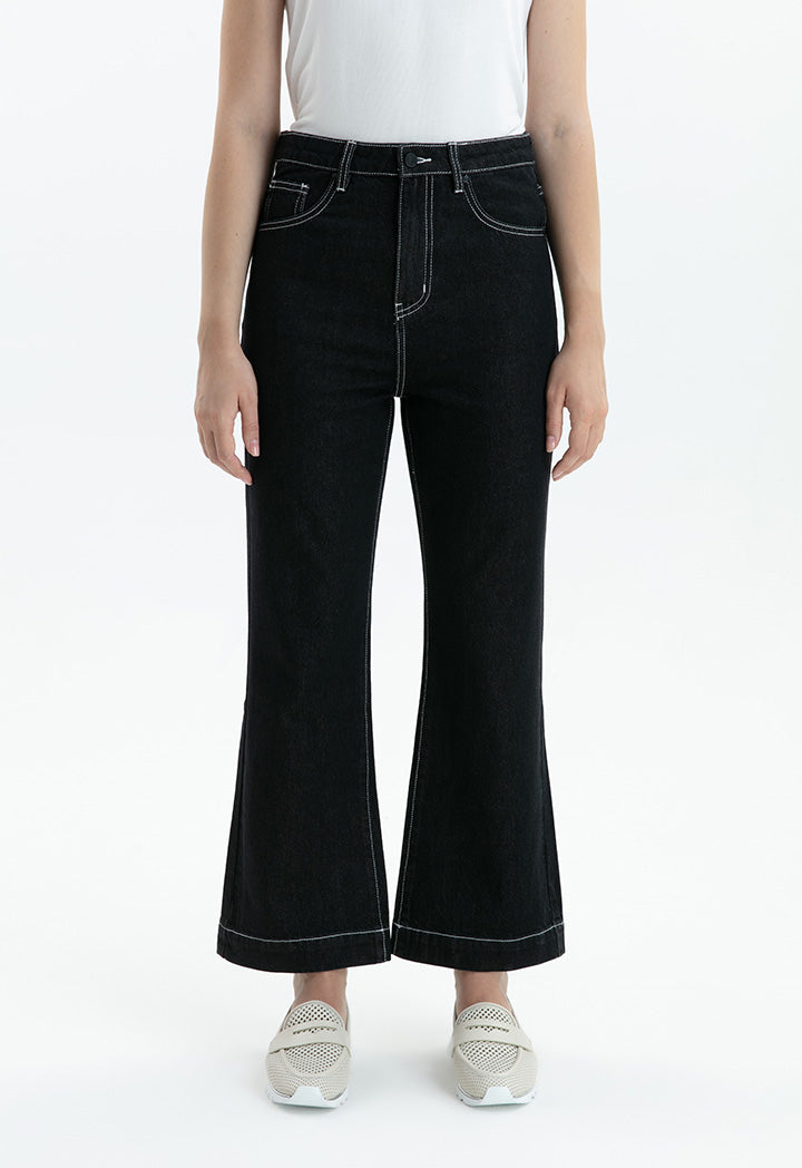 Choice Solid Wide Leg Trouser Black