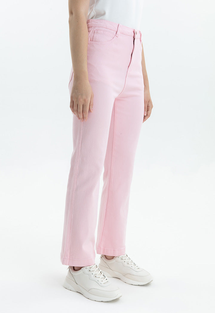 Choice Denim High Waist Trouser Pink