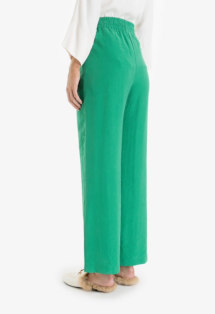 Choice Wide Leg Comfy Trouser Green