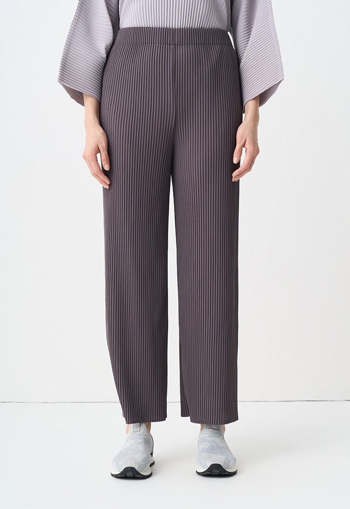 Choice High-Waist Pleated Trousers Grey