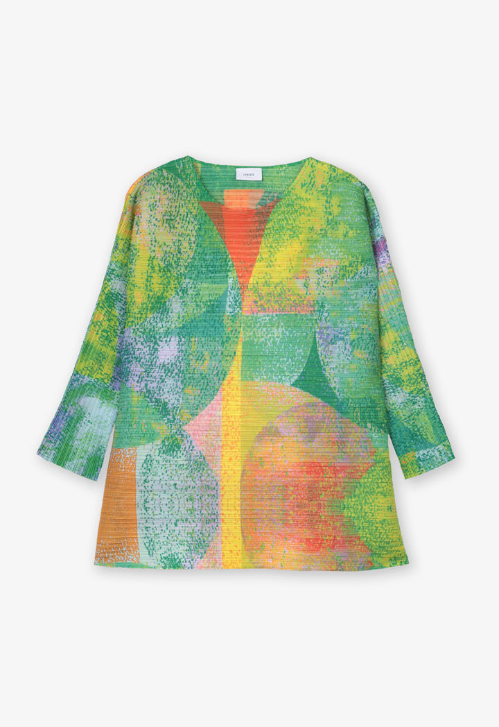 Choice Printed Pleated Blouse Print