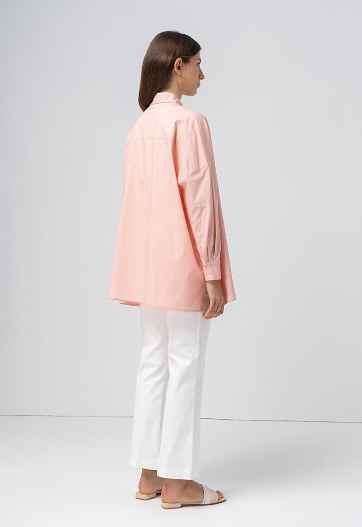 Choice Solid Long Sleeves Shirt Blush