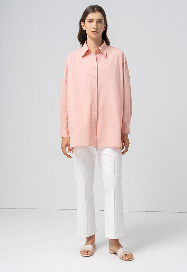 Choice Solid Long Sleeves Shirt Blush