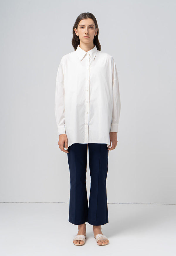 Choice Solid Long Sleeves Shirt Offwhite