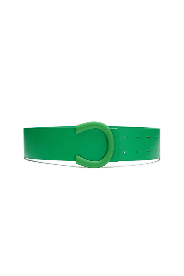 Choice Wide Strap In A Horse Shoe Buckle Shape Belt Green