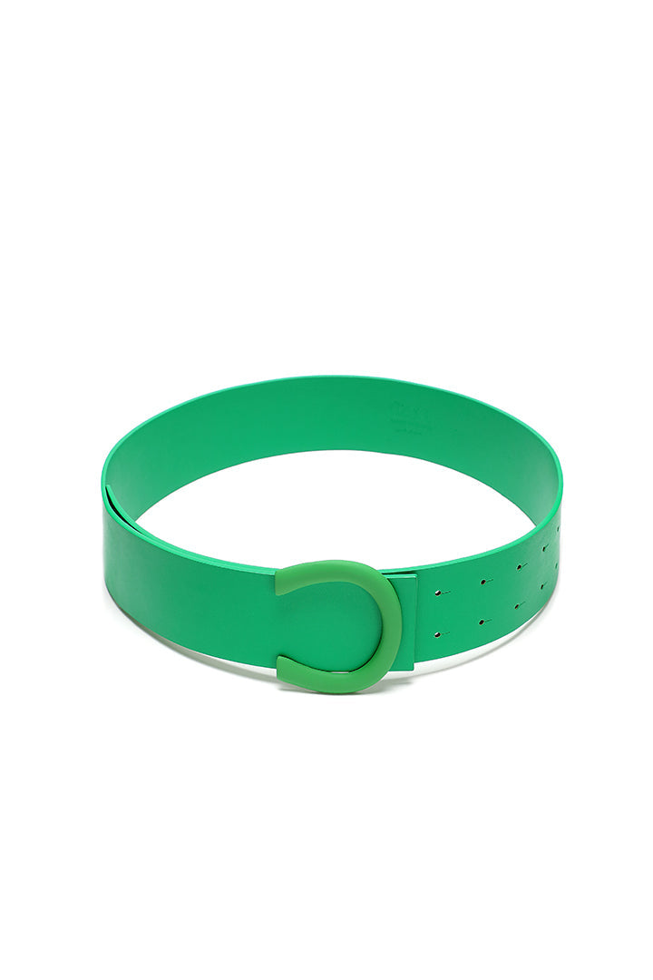 Choice Wide Strap In A Horse Shoe Buckle Shape Belt Green