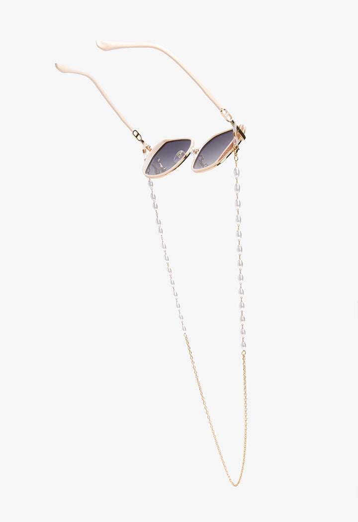 Choice Faux Pearls Sunglasses Chain Gold