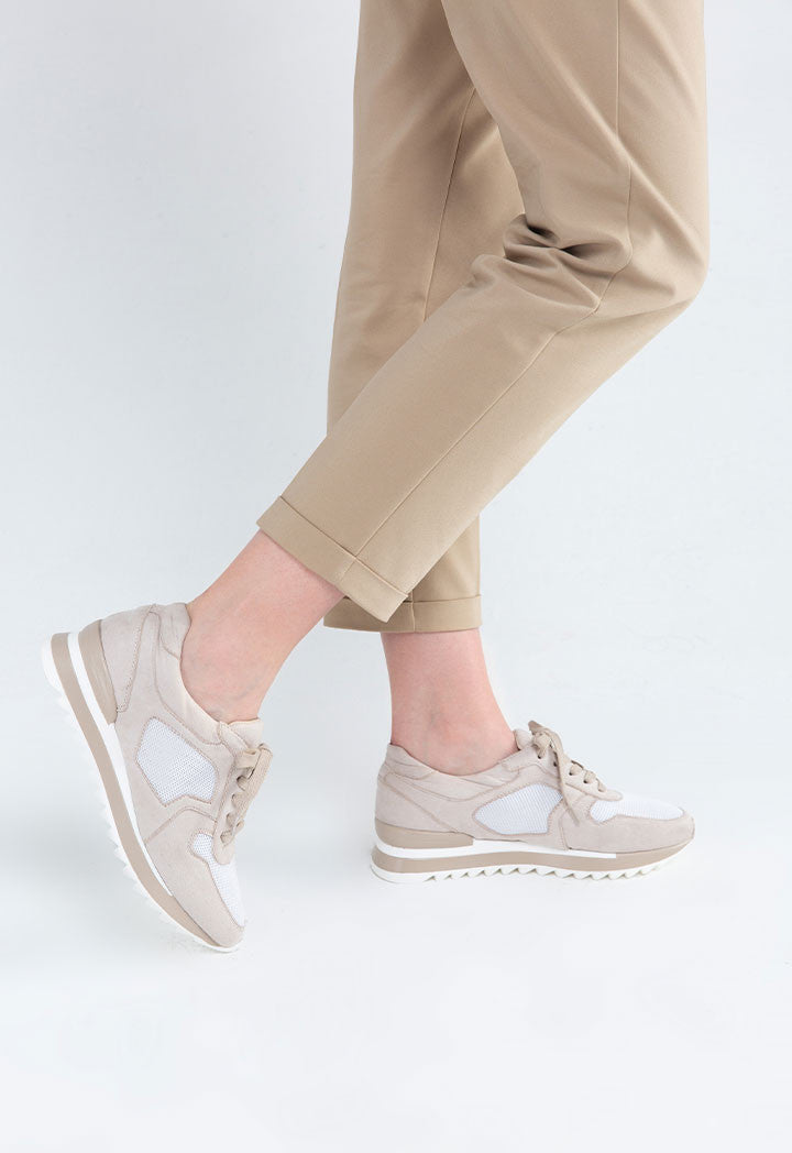 Choice Light Trail Sole Mesh Top Sneaker Beige