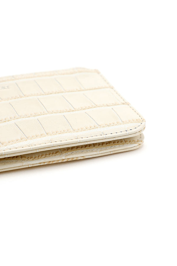 Choice Textured Double Zip Coin Purse Offwhite