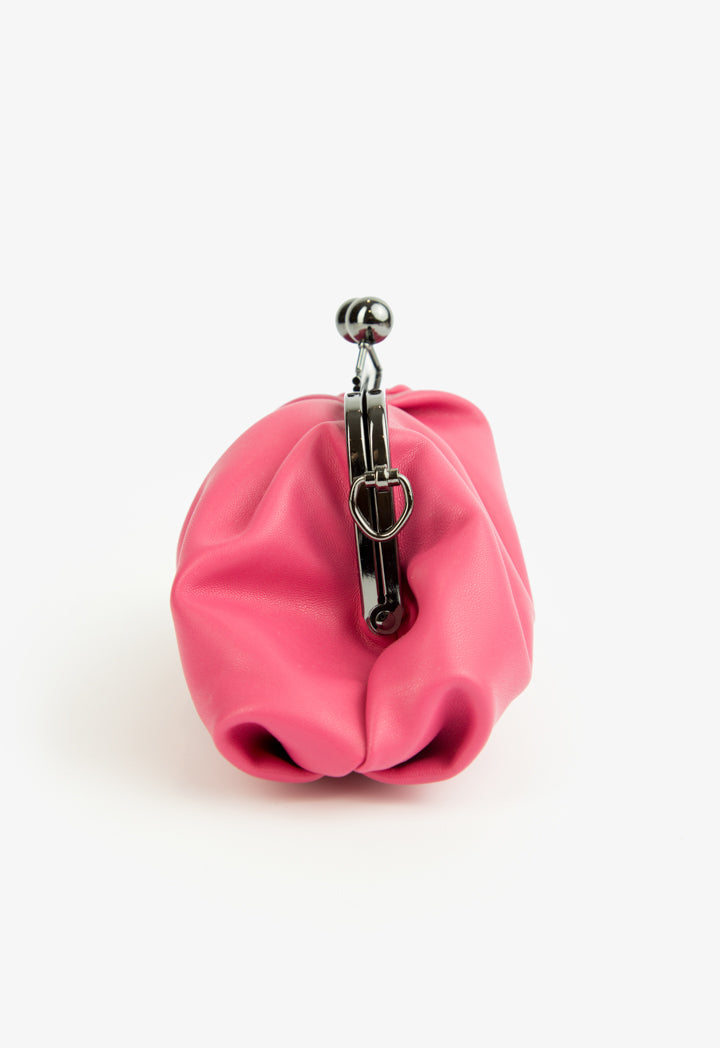 Choice Clutch Bag With Metallic Chain Fushia