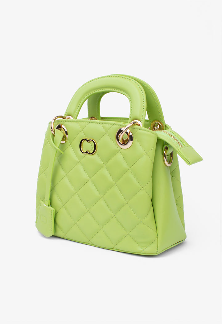 Choice Vibrant Quilted Handbag Lime