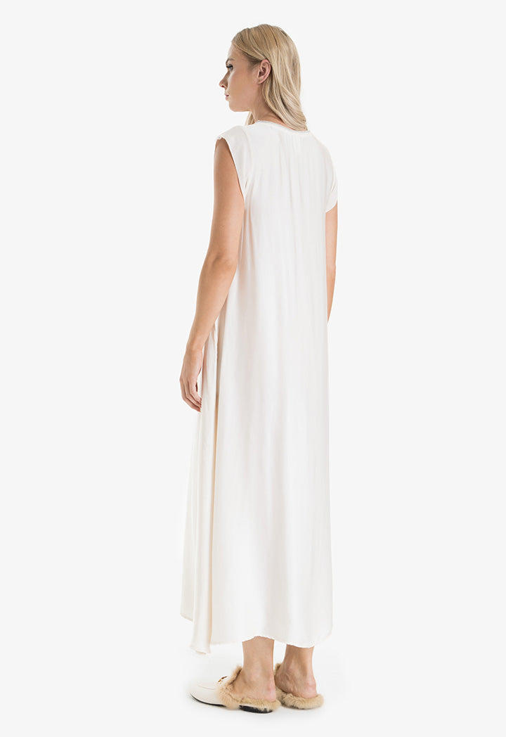 Choice Sleeveless Maxi Dress Offwhite