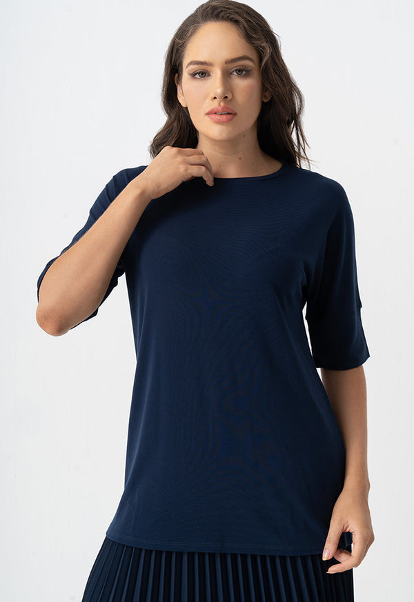 Choice Basic Crew Neck T-Shirt Navy