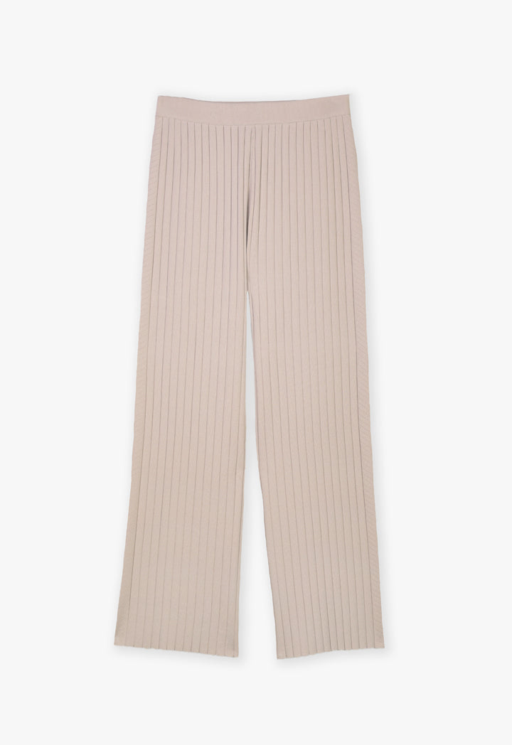 Choice Trousers With Striped Pattern  Beige