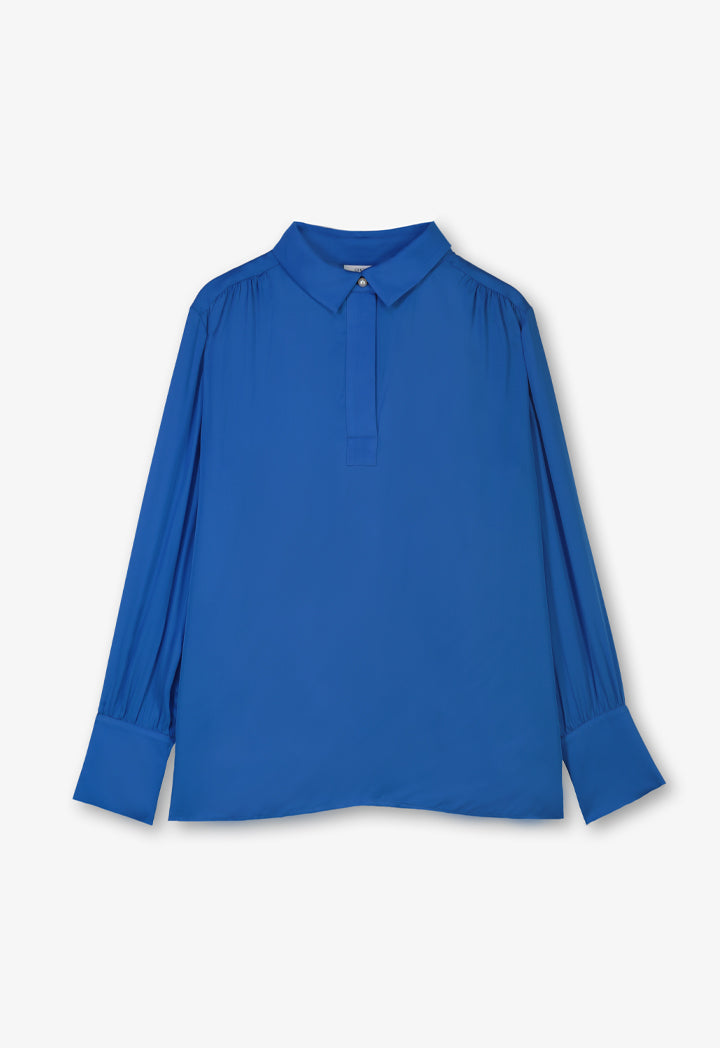 Choice Long Sleeves Basic Shirt Blue