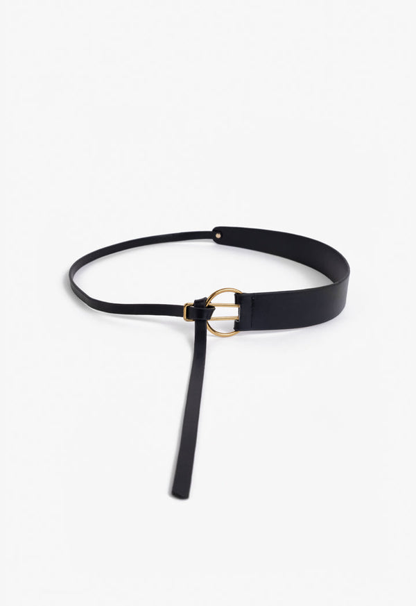 Choice Abstract Buckle Belt Black