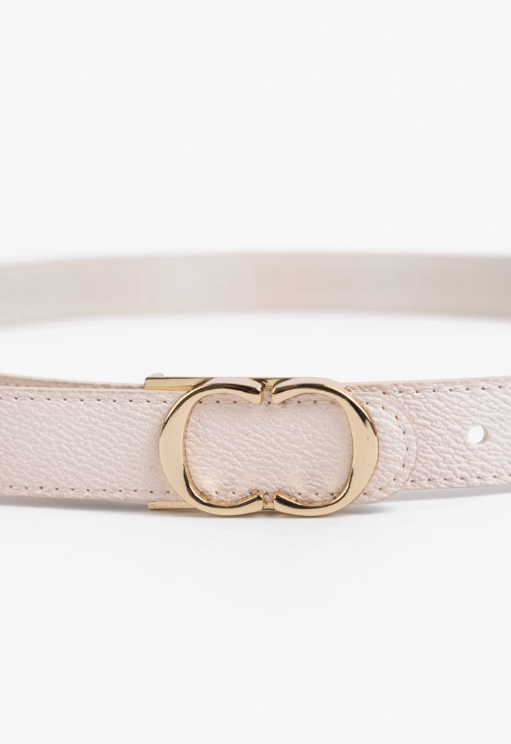 Choice Monogram Buckle Belt Off White