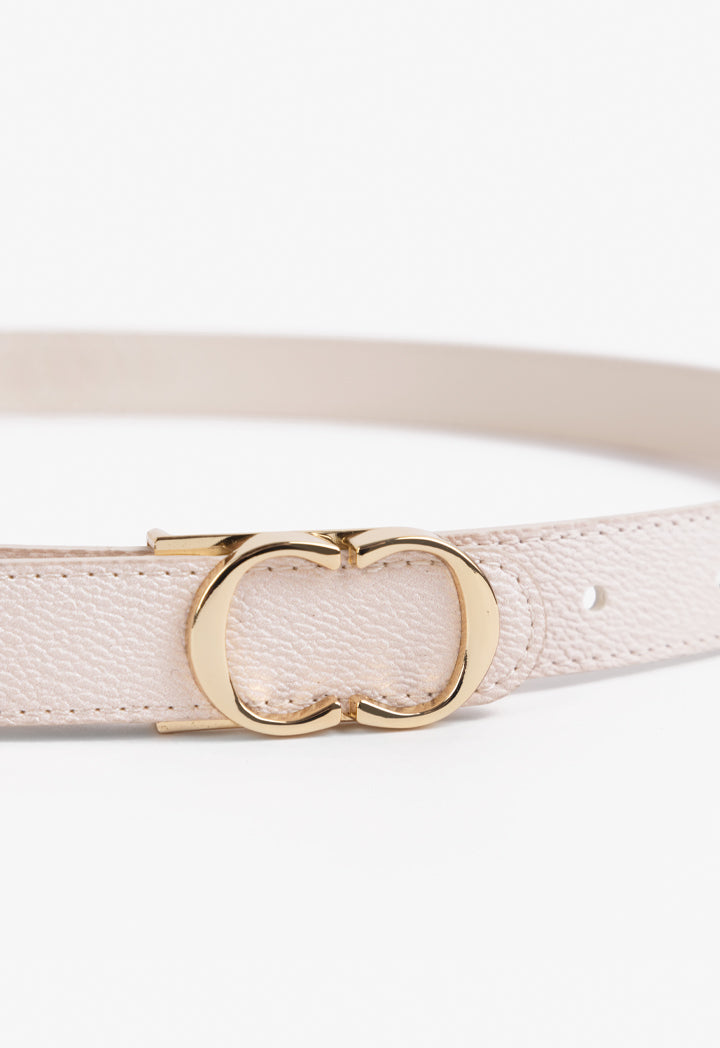 Choice Monogram Buckle Belt Off White