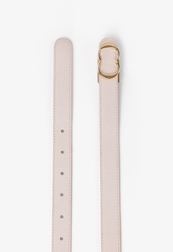 Choice Monogram Buckle Belt Off White