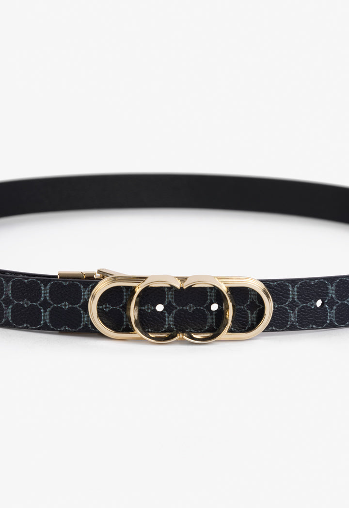 Choice Printed Monogram Belt Black