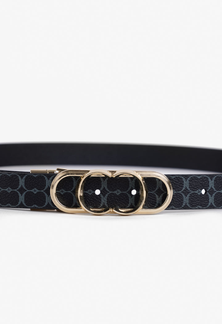 Choice Printed Monogram Belt Black