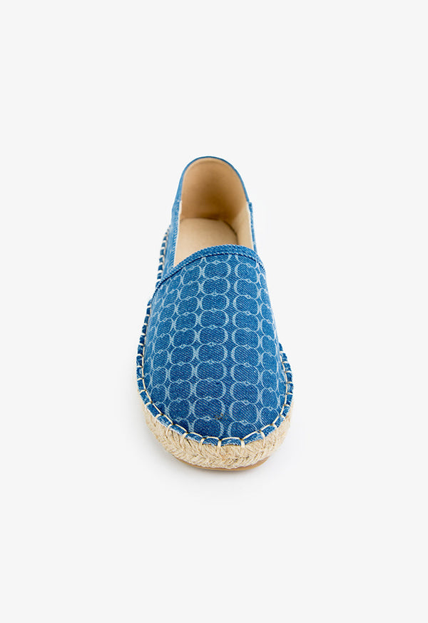 Choice Printed Loafer Shoes Blue