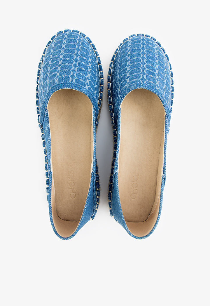 Choice Printed Loafer Shoes Blue