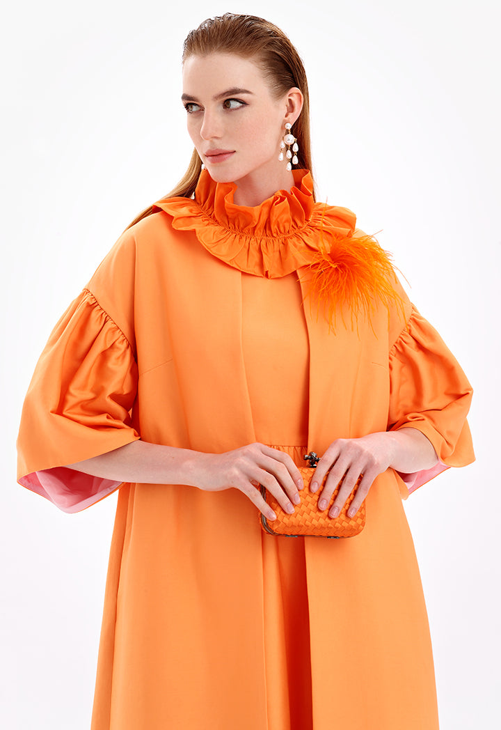 Choice Solid Maxi Open Front Abaya-Ramadan Look Mango