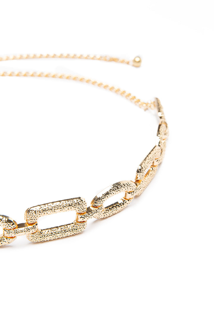 Choice Gold Tone Brass Curb Solid Chain Waist Belt Gold