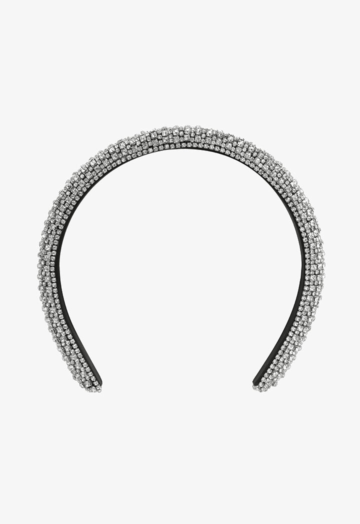 Choice Crystal Encrusted Hairband Silver