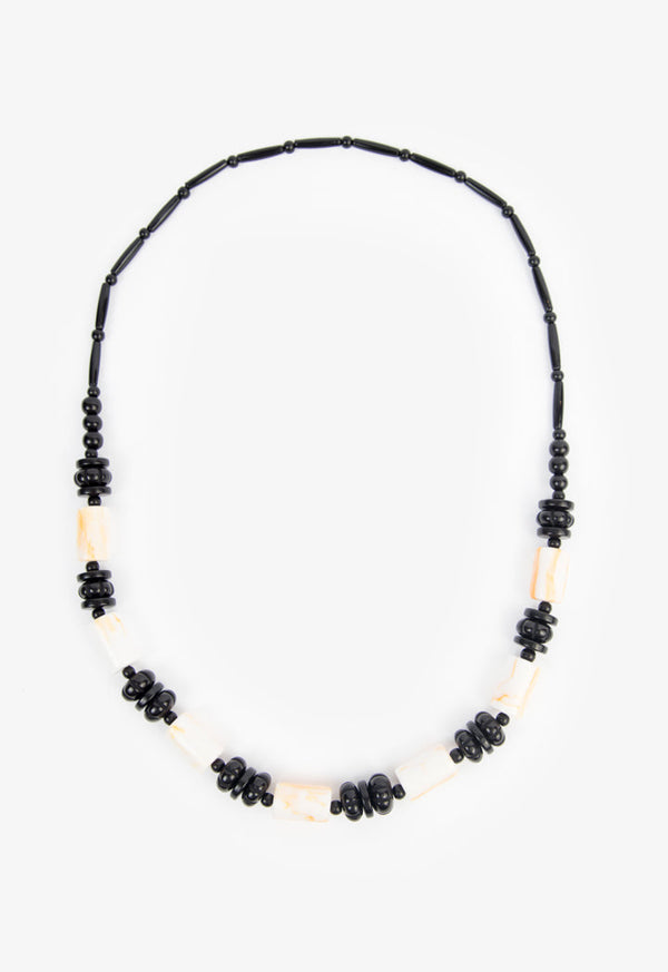 Choice Bead-Embellished Necklace Black