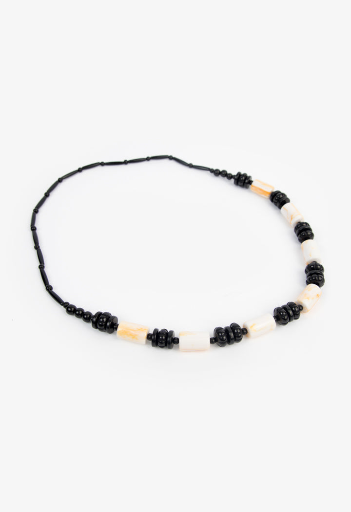 Choice Bead-Embellished Necklace Black