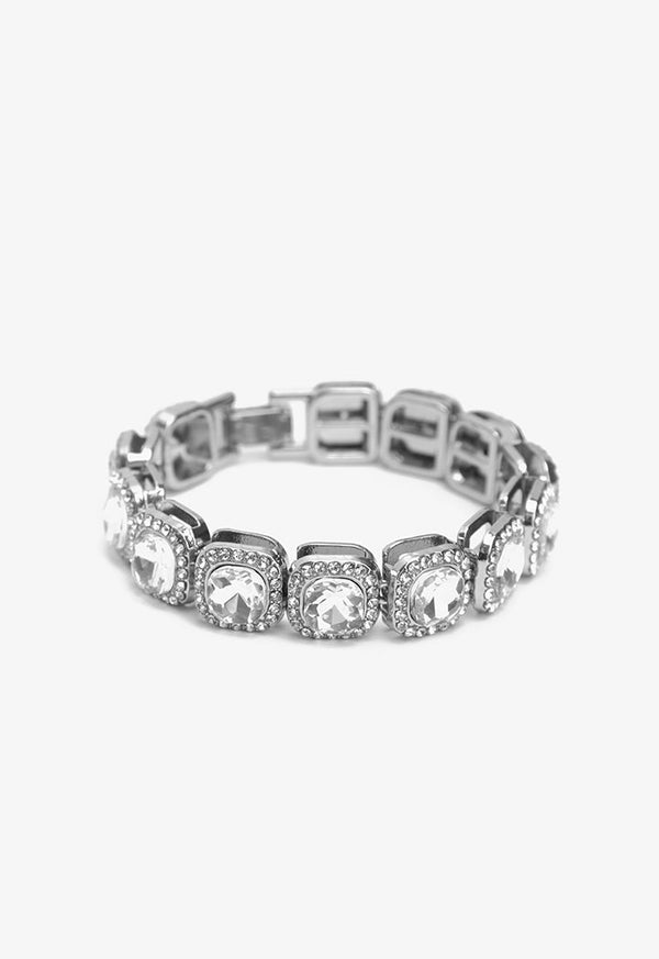 Choice Square Cut Crystal Bracelet Silver