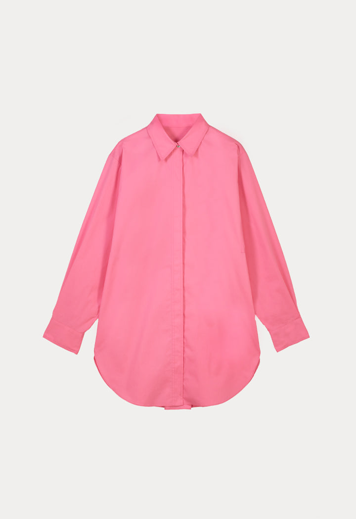 Choice Long Sleeve Poplin Shirt Pink/Fuchsia