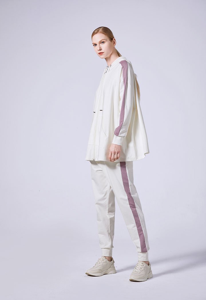 Choice Elastic Waist Jogger Trouser Off White