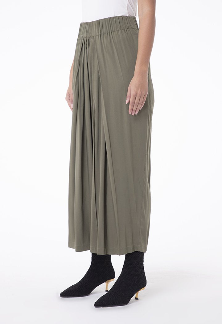 Choice Palazzo Wide Leg Pants Olive