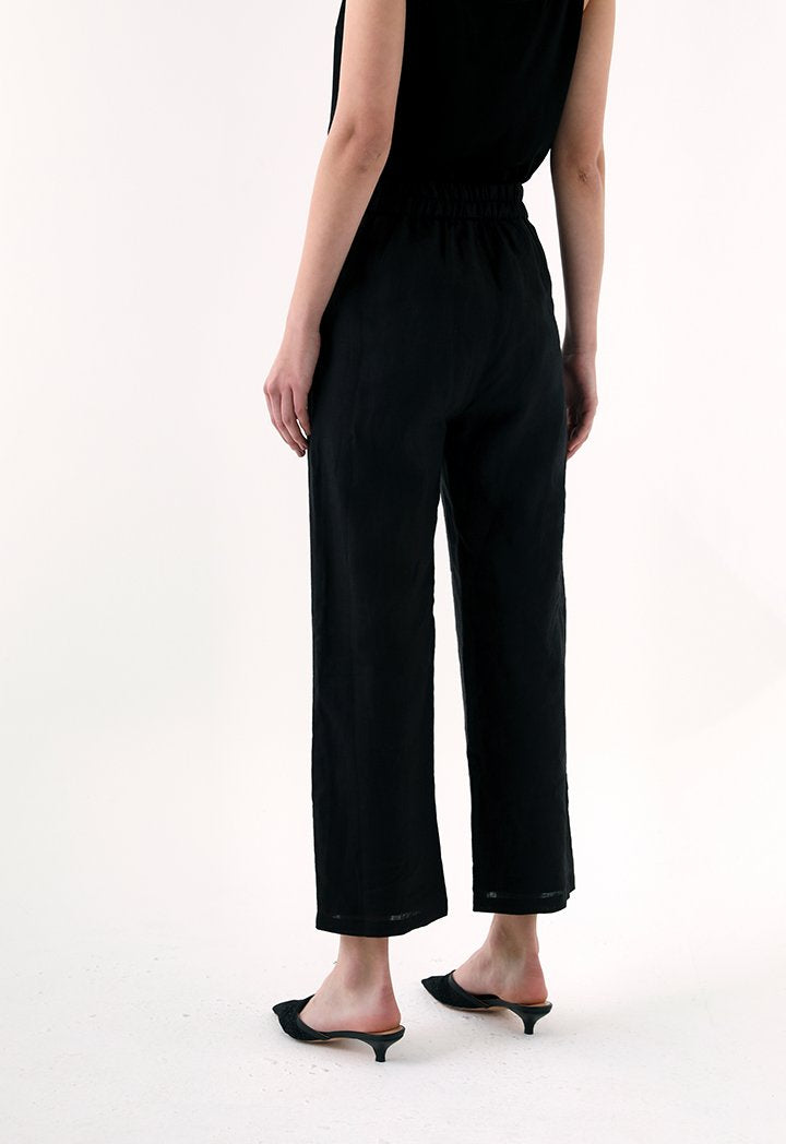 Choice Linen Wide Leg Trouser Black