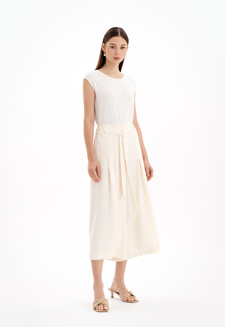 Choice Sleeveless Jersey Top Off White