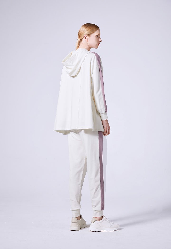 Choice Elastic Waist Jogger Trouser Off White