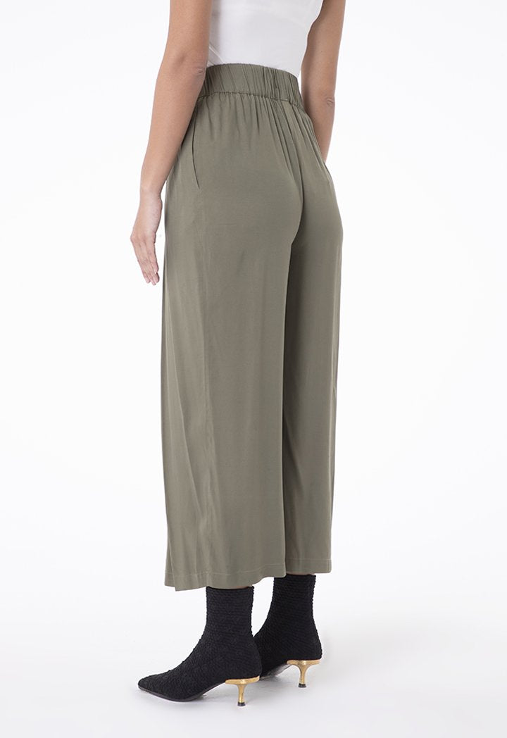 Choice Palazzo Wide Leg Pants Olive