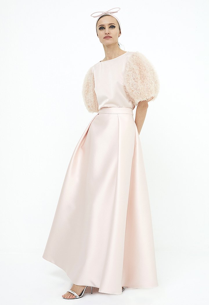 Choice Maxi Long Solid Skirt Blush - Wardrobe Fashion